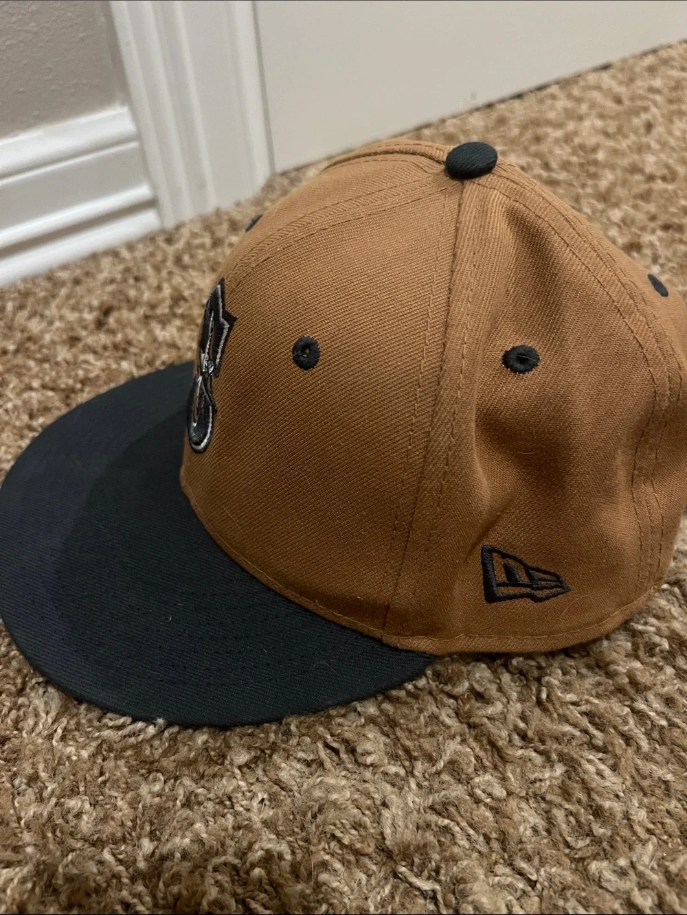 Seattle Mariners New Era 59Fifty Two-Tone Logo Baseball Cap - Brown/Black